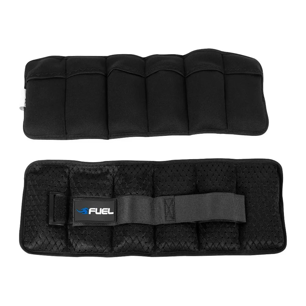Adjustable Wrist Ankle Weights Pair 5lb Total with 6 Removable Weight Packs 2.5lb Each for Men and Women Fitness Exercise Training