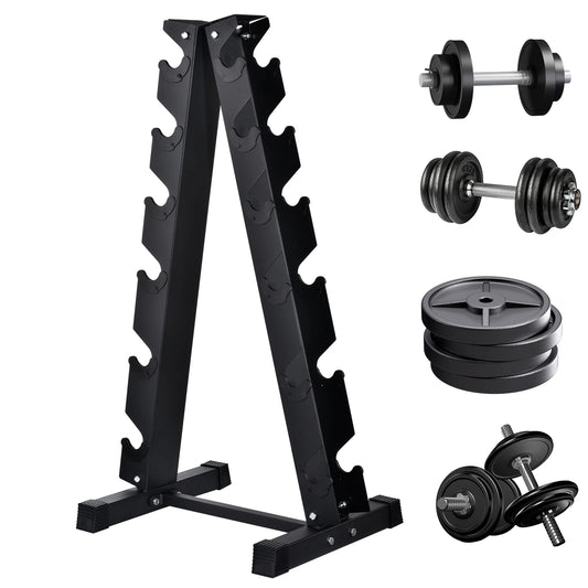 Dumbbell Rack Stand Only, Weight Rack for Dumbbells Compact A-Frame Home Gym Space Saver, 500 LBS Weight Capacity